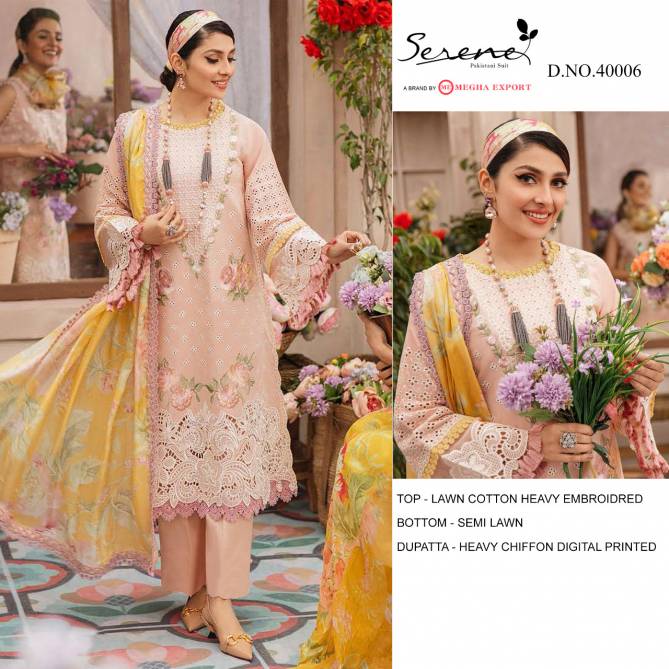 Serene Mushq 2 Fancy Designer Festive Wear Lawn Cotton Embroidery Pakistani Salwar Kameez